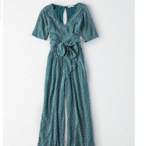 ISO  AE STRIPED TIE WAIST KIMONO JUMPSUIT